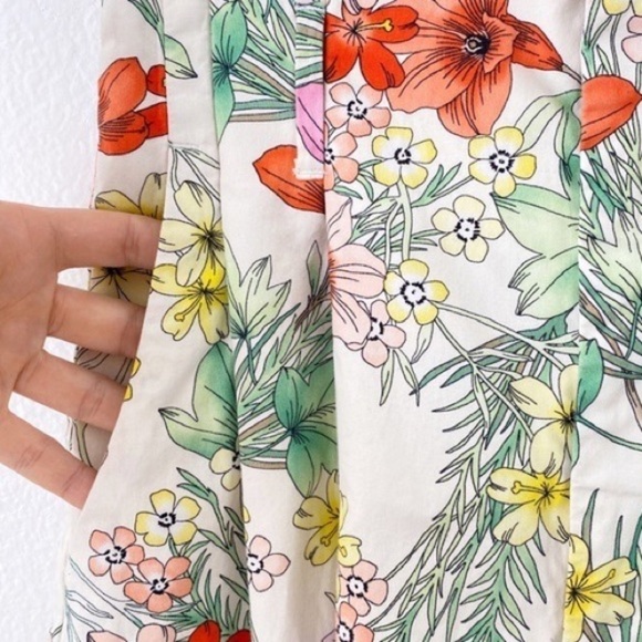 ZARA, High-Waisted, Wide Leg Pants, Floral, excellent Condition, size Small. M - Picture 8 of 11